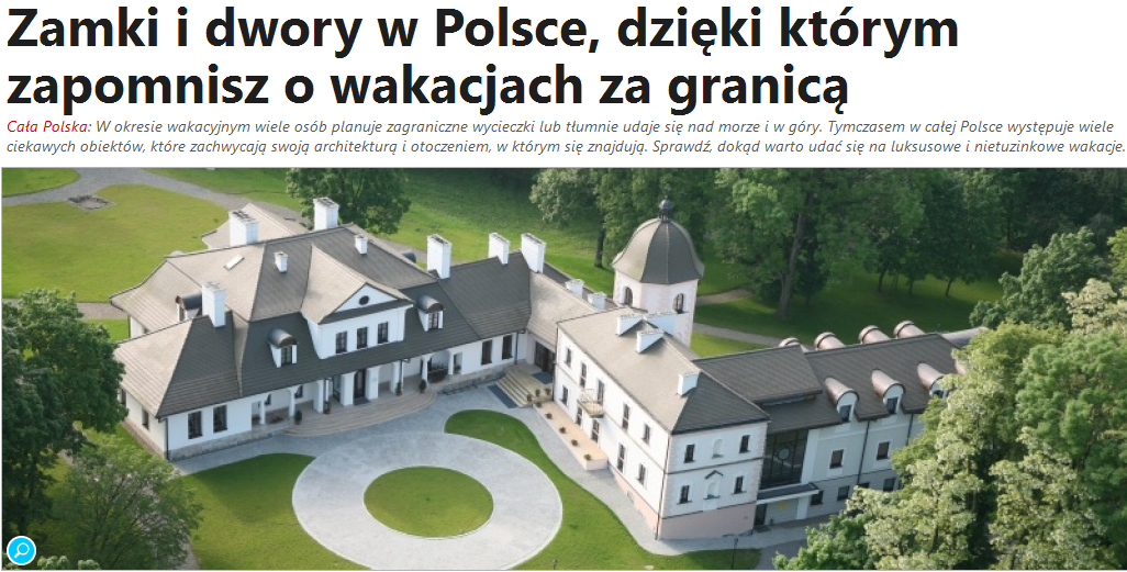 Portal viapoland.com o obiektach Heritage Hotels Poland